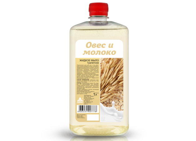 Мыло жидкое туалетное «Овес и молоко», 1 л